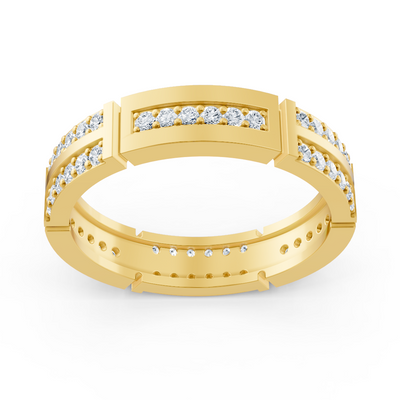 Exclusive diamond ring 14K yellow gold – 0.54 carat round diamonds