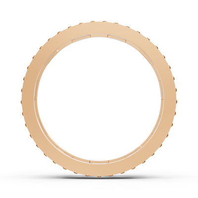 Exclusive diamond ring made of 14K rose gold with round diamonds