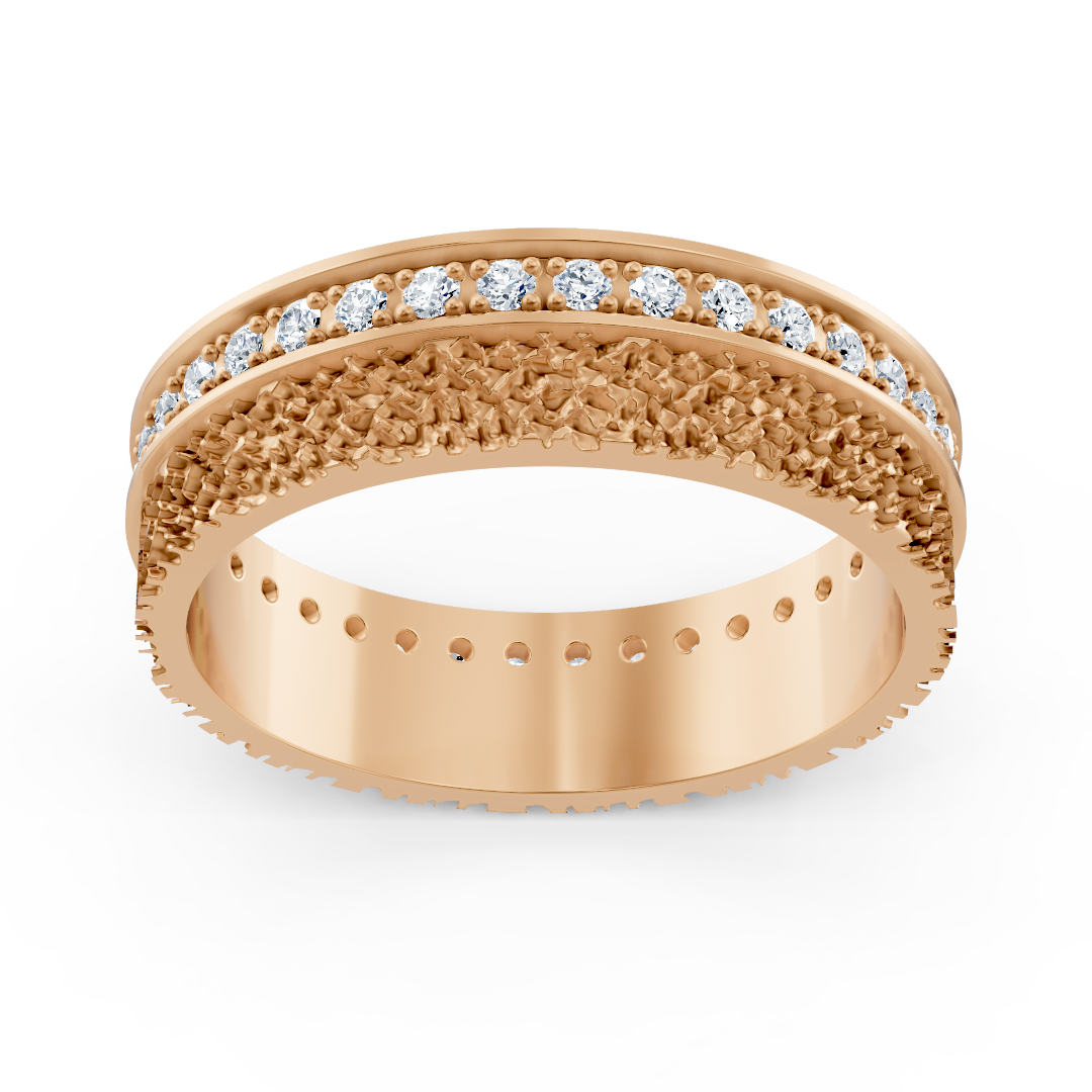 Exquisite diamond ring in 14K rose gold