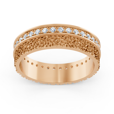 Exquisite diamond ring in 14K rose gold