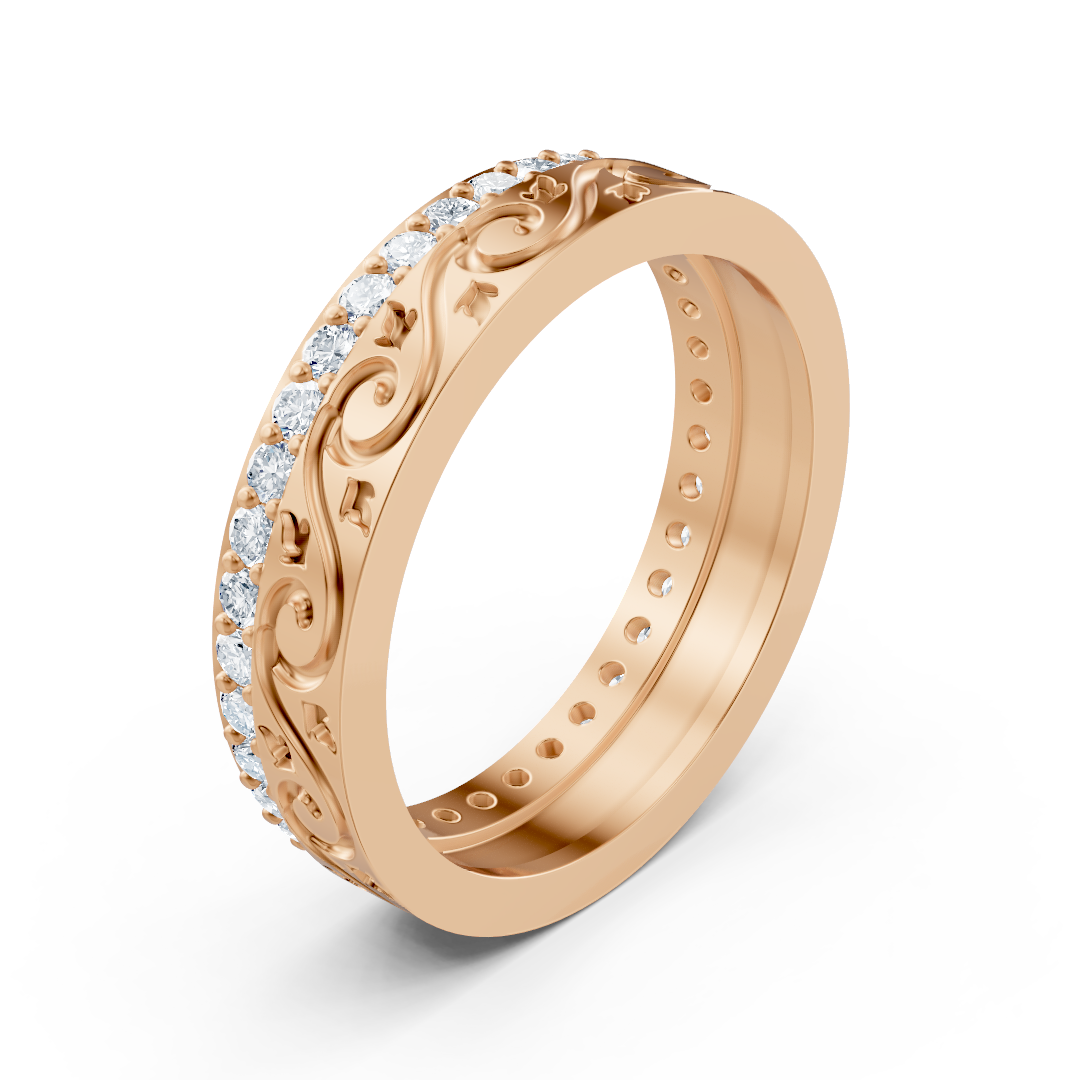 Birgie 14K Roségold Diamantring – 0,518ct Brillanten