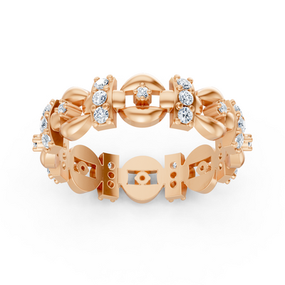 Faszinierender Formenmix Diamantring - 14K Roségold, ca. 0.40 Karat