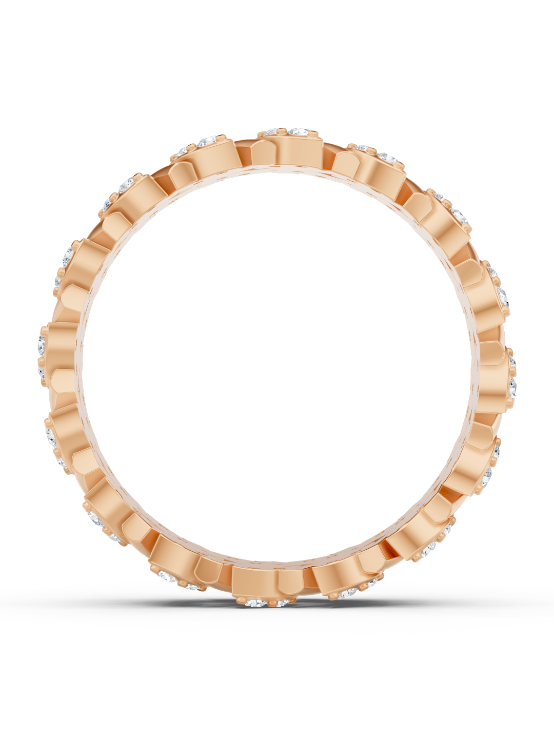 Birgie 14K Rosegold Eternity Ring mit Diamanten
