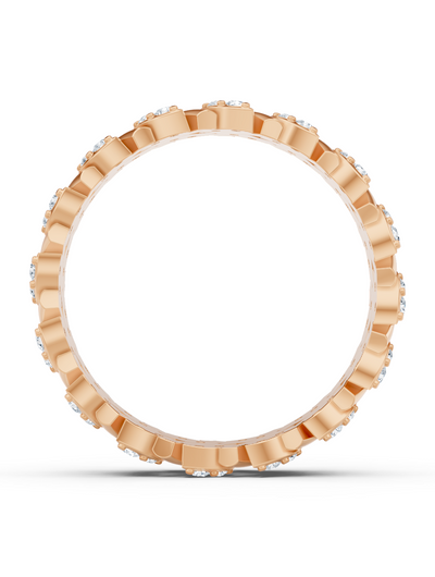 Birgie 14K Rosegold Eternity Ring mit Diamanten