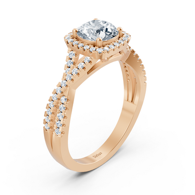 Birgie Passion Halo Diamant Verlobungsring Roségold