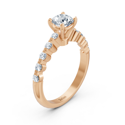 Klassischer Roségold Solitär Diamantring