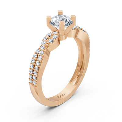 Twist Eternity & Solitär Diamantring Roségold