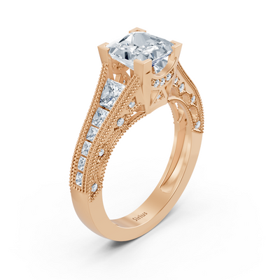 Vintage Inspiriert Diamantring Roségold