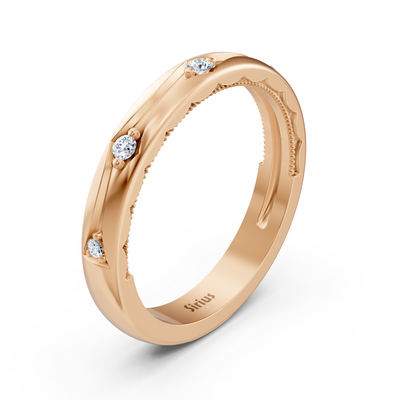 0.09 Karat Diamant Vorsteckring in Roségold