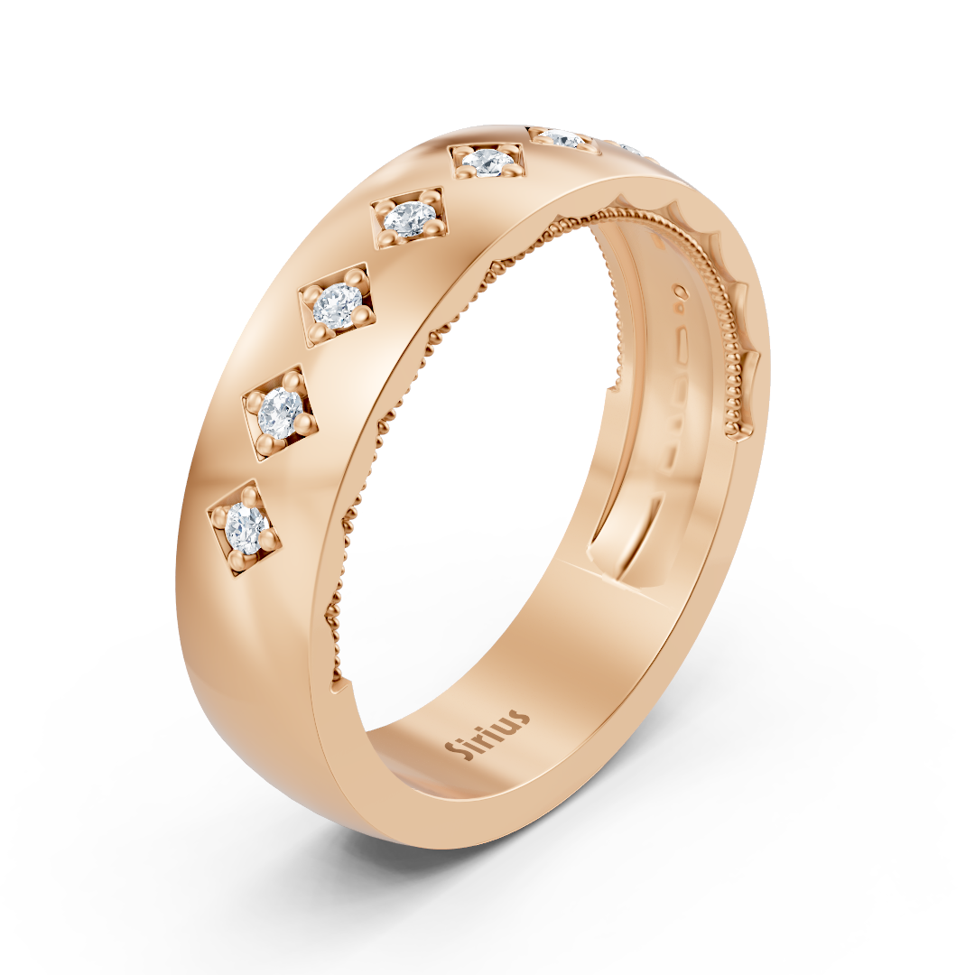 Eleganter Diamantring aus Rosegold | 14K | 0,11 ct
