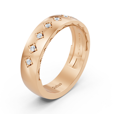 Eleganter Diamantring aus Rosegold | 14K | 0,11 ct