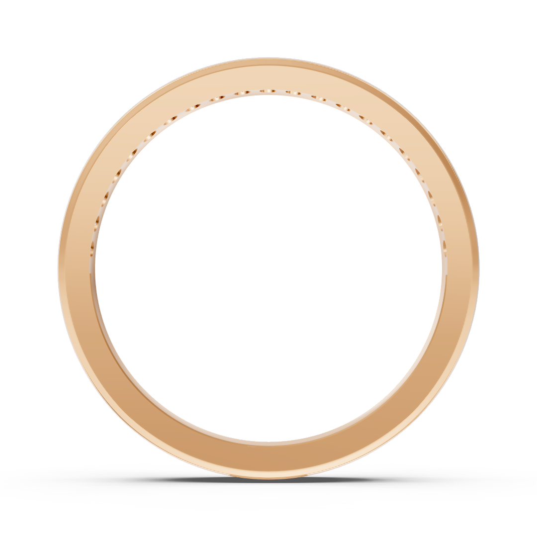Elegant half-eternity ring with diamonds in 14K rose gold