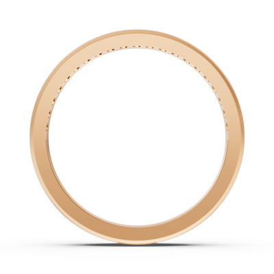 Elegant half-eternity ring with diamonds in 14K rose gold