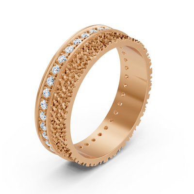 Exquisite diamond ring in 14K rose gold