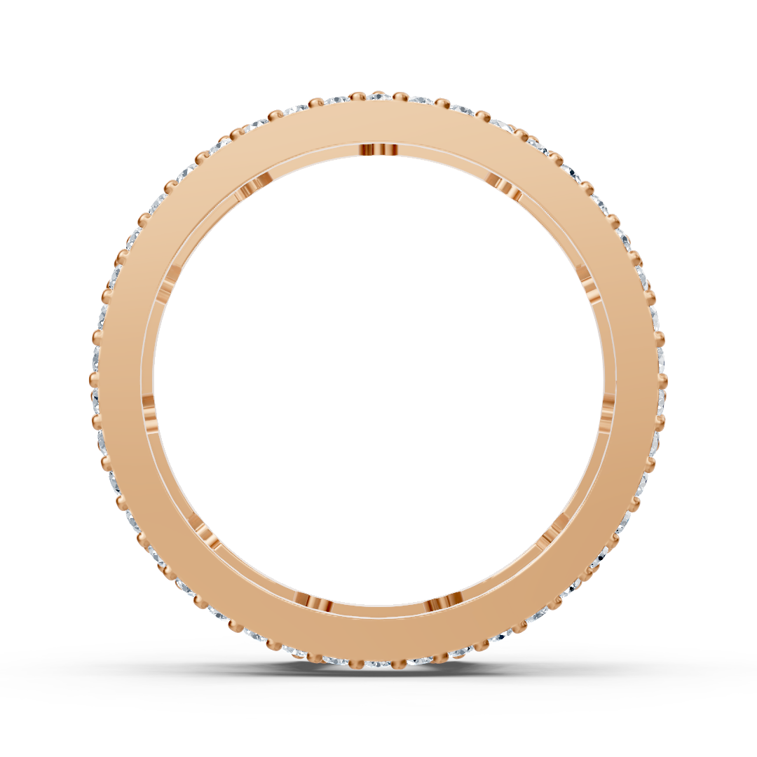 Exquisite eternity ring with diamonds in rose gold