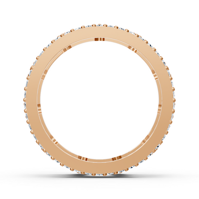 Exquisite eternity ring with diamonds in rose gold
