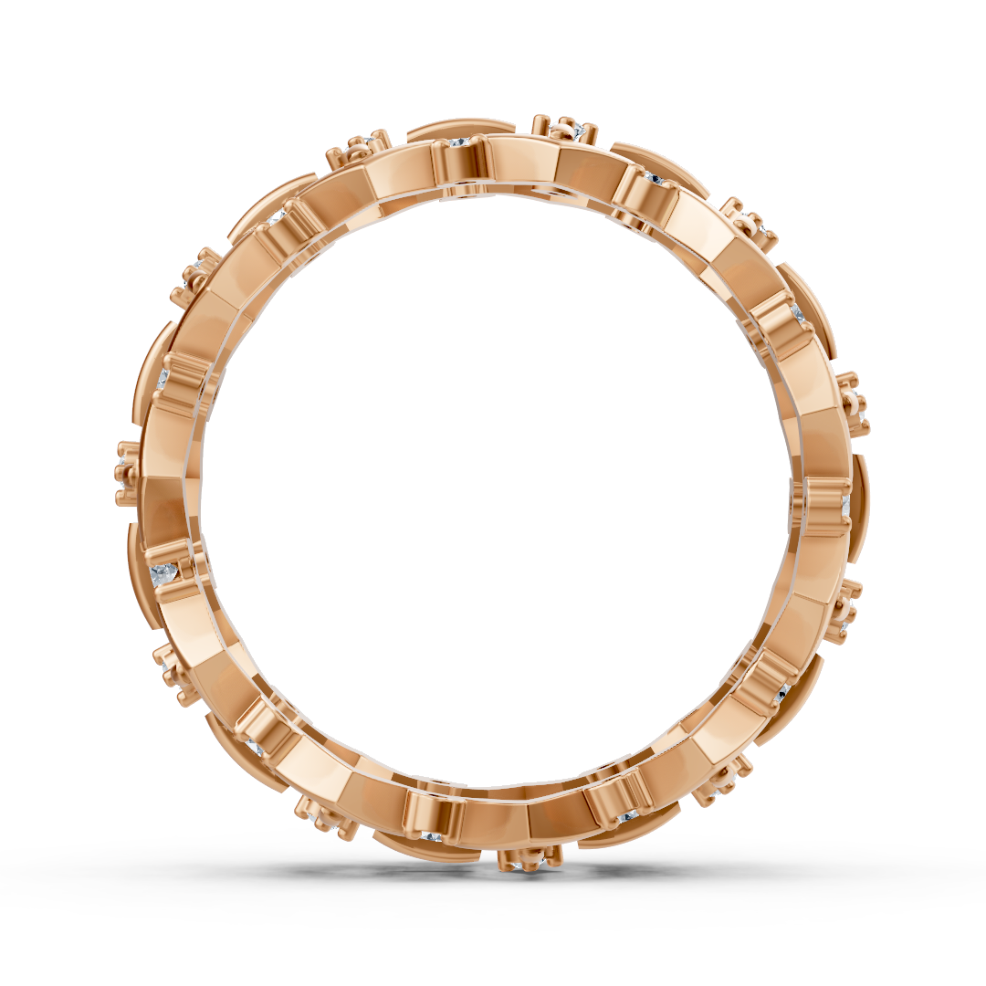 Birgie Rosegold Diamantring  – Filigranes Design mit Runddiamanten