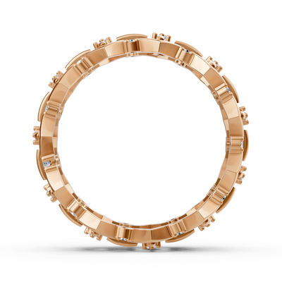 Birgie Rosegold Diamantring  – Filigranes Design mit Runddiamanten