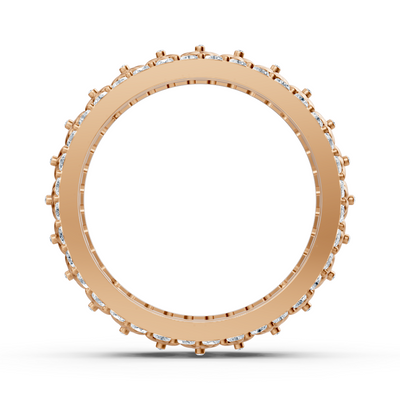 Exquisiter Blumen-Diamantring aus 14K Rosegold