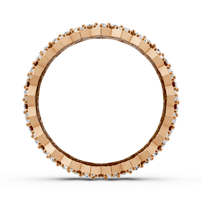 Luxuriöser Memoire-Ring aus 14K Rosegold mit Diamanten