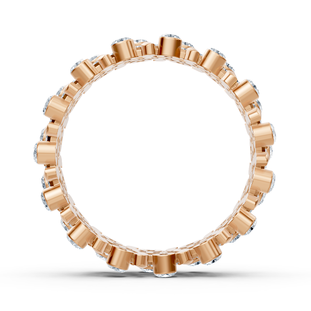 Edler Diamant Rankring - 14K Rosegold, ca. 0.74 Karat