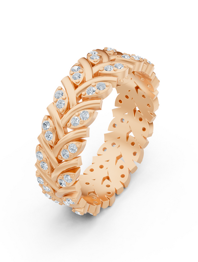 Birgie 14K Rosegold Eternity Ring mit Diamanten