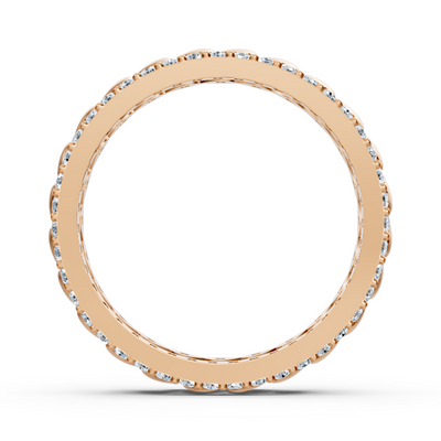 14 Karat Rosegold Diamant Mehrreihiger Ring - Zarter Blütenkranz für Ihre Hand