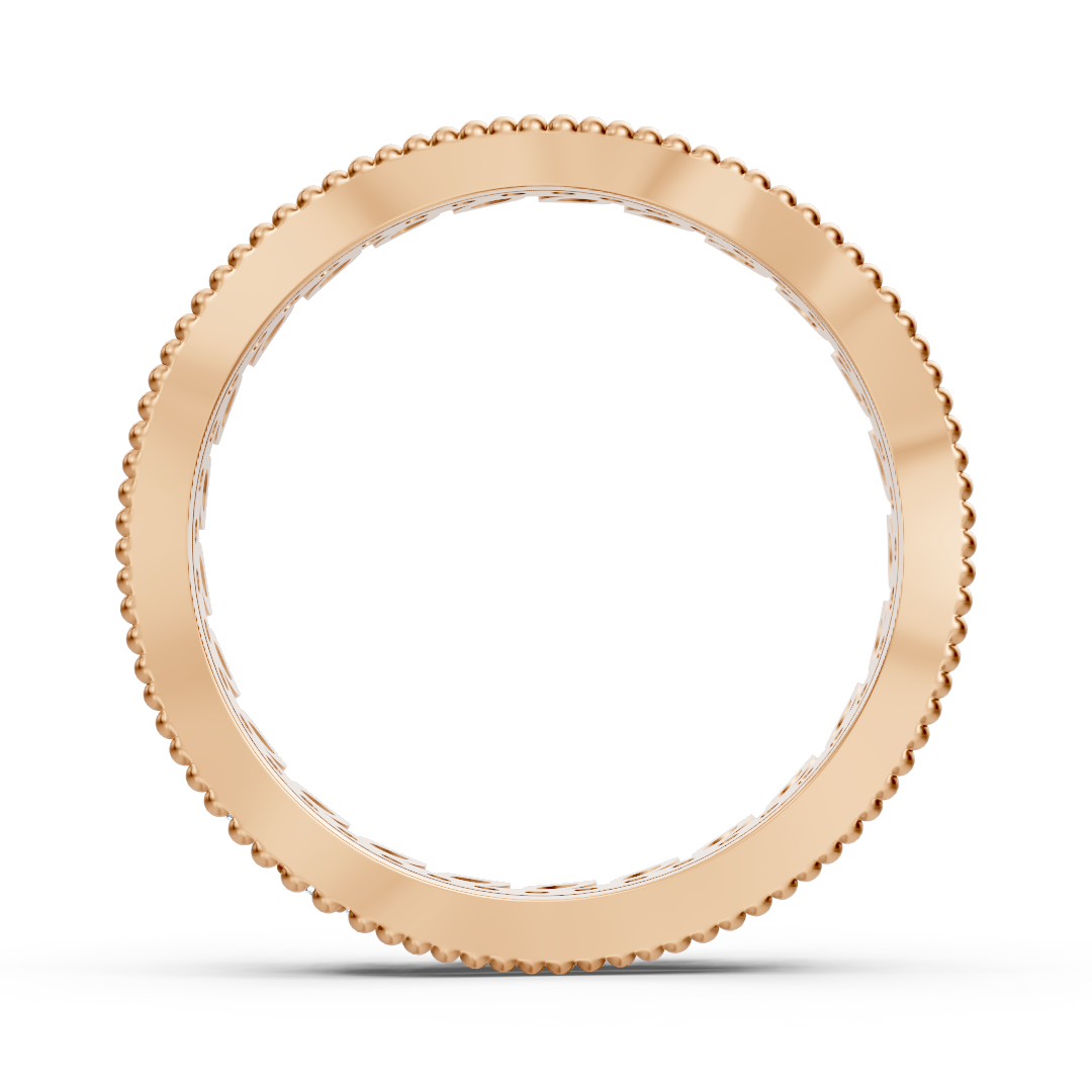 14 Karat Rosegold Diamant Kranzring - Filigraner Damenring mit Brillanten