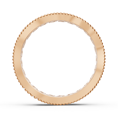 14 Karat Rosegold Diamant Kranzring - Filigraner Damenring mit Brillanten