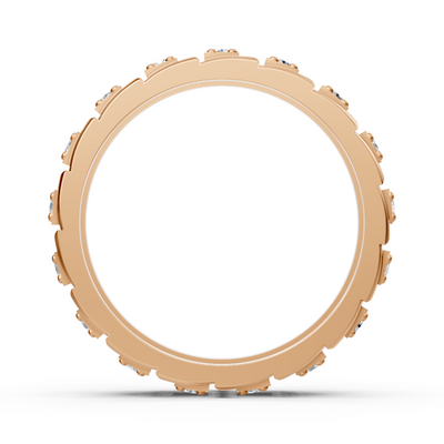 Rosegoldener Diamantring mit quadratischem Design