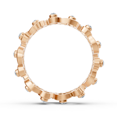 14 Karat Rosegold Diamant Prinzessinnen Krone Ring "Königliche Grazie"