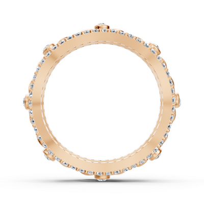 Birgie 14K Rosegold Diamant Herz Ranken Ring - Romantische Eleganz