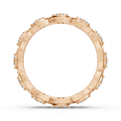 Birgie 14K Rosegold Diamant Eternity Ring -  Zeitlose Marquise Eleganz
