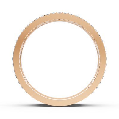 Rosegold-Ring mit Runddiamanten im Prong-Design
