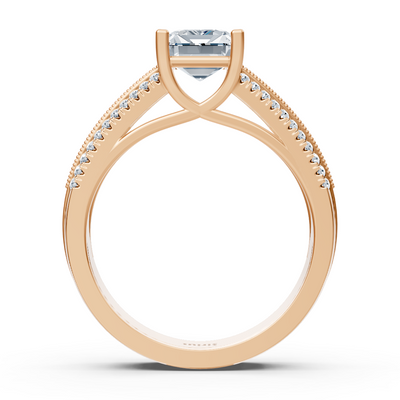 Roségold Oktagon Diamant Verlobungsring