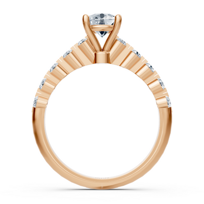Halbe Eternity & Solitär Diamantring Roségold