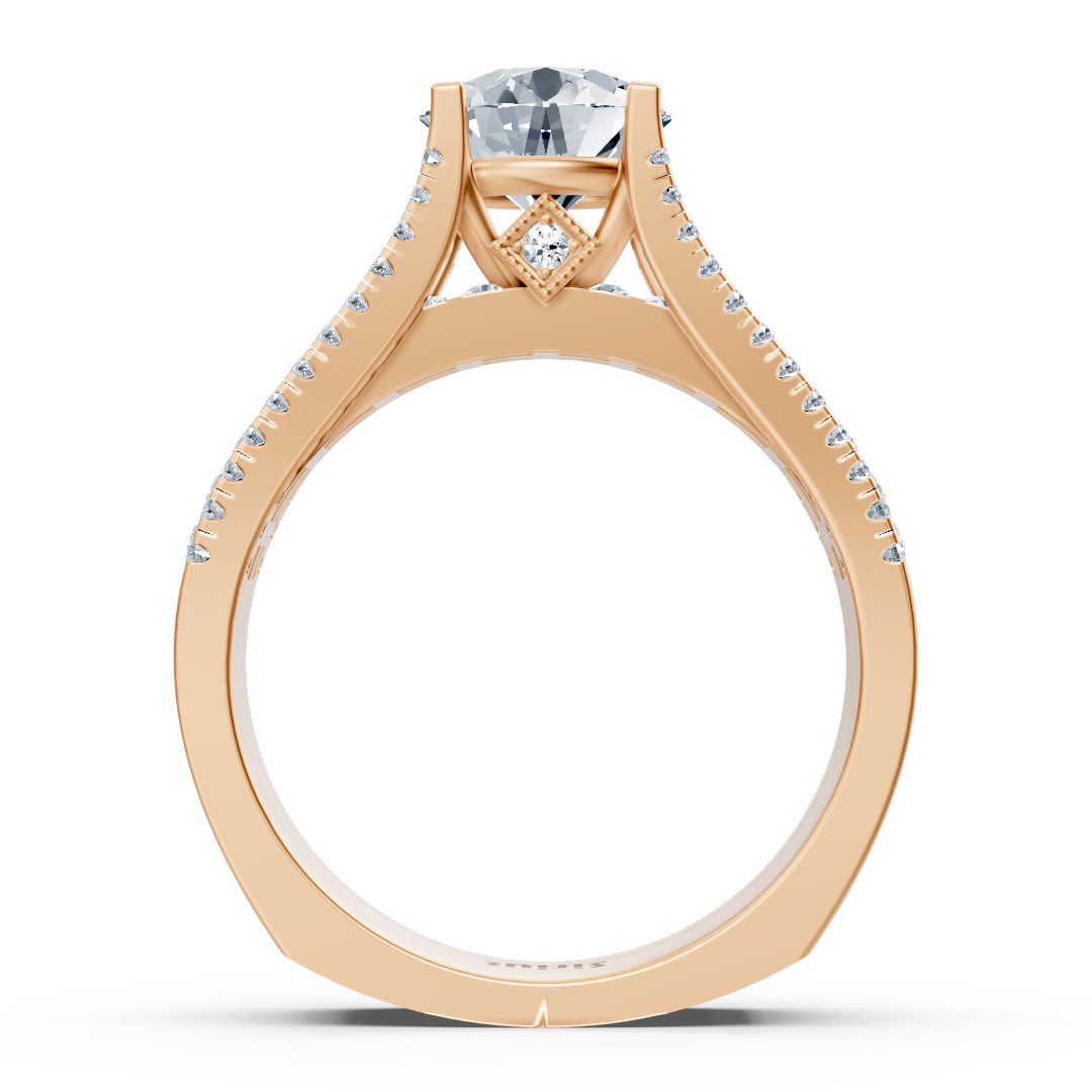Eternity &amp; Pavé diamond ring rose gold