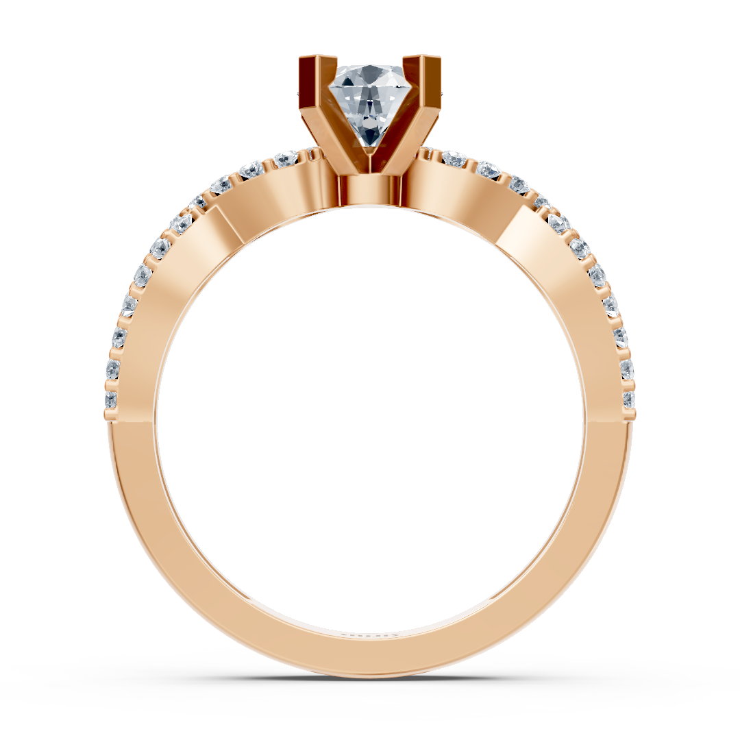 Twist Eternity & Solitär Diamantring Roségold