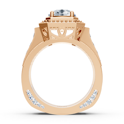 Birgie Sirius Roségold Passion Halo Diamantring mit Rundschliff