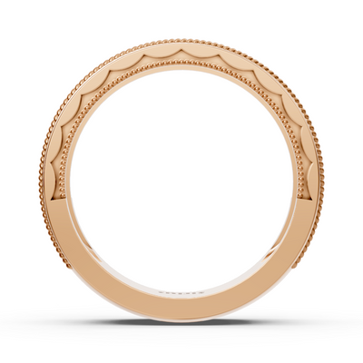 0.05 Karat Diamant Herren Ehering in Rosegold