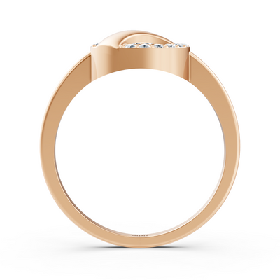 Anmutiger Roségold Diamantring mit Krappenfassung