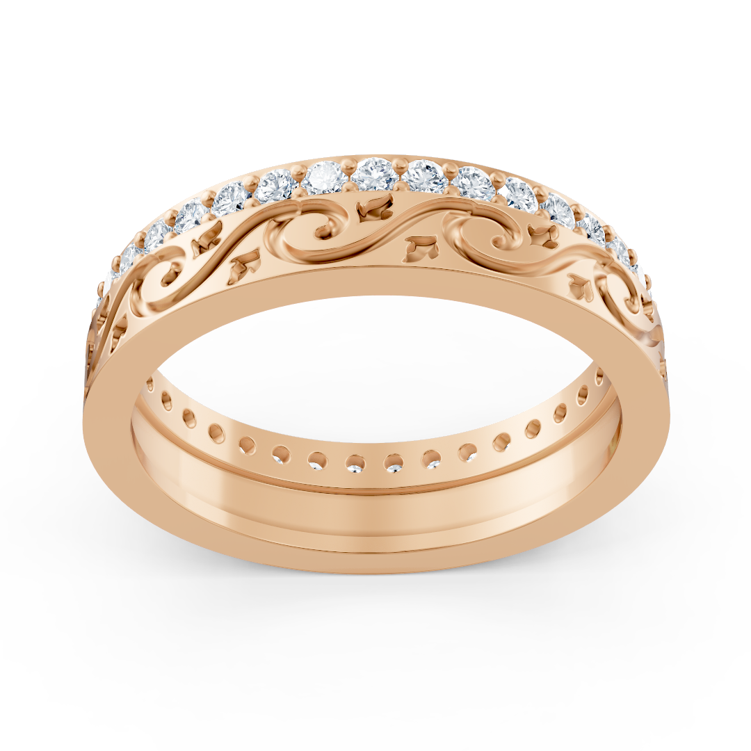Birgie 14K Roségold Diamantring – 0,518ct Brillanten