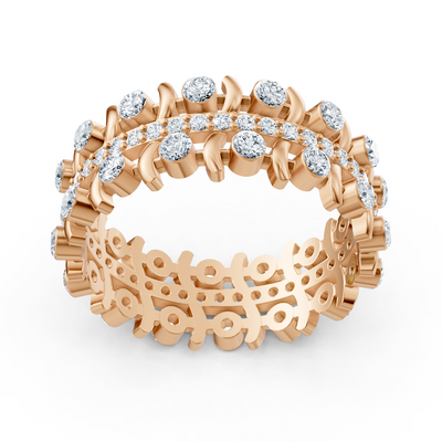 Edler Diamant Rankring - 14K Rosegold, ca. 0.74 Karat