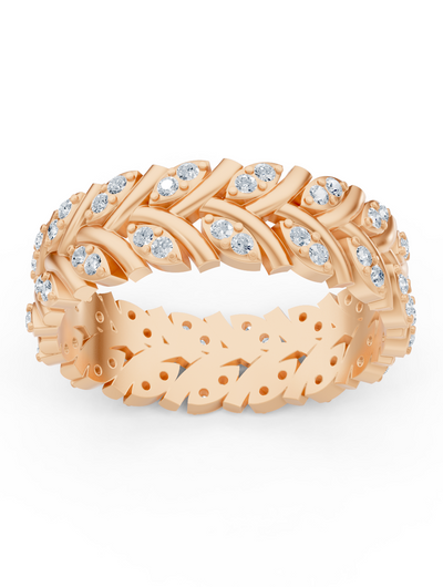 Birgie 14K Rosegold Eternity Ring mit Diamanten