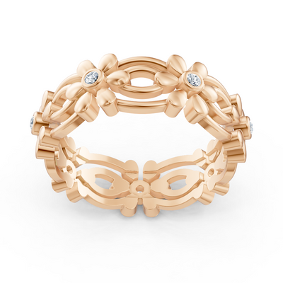 14 carat rose gold Pırlanta flower ring "Delicate Blossom"