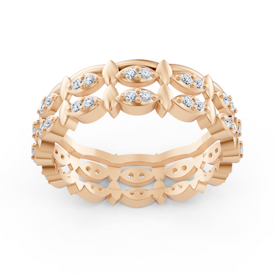 Birgie 14K Rosegold Diamant Eternity Ring -  Zeitlose Marquise Eleganz