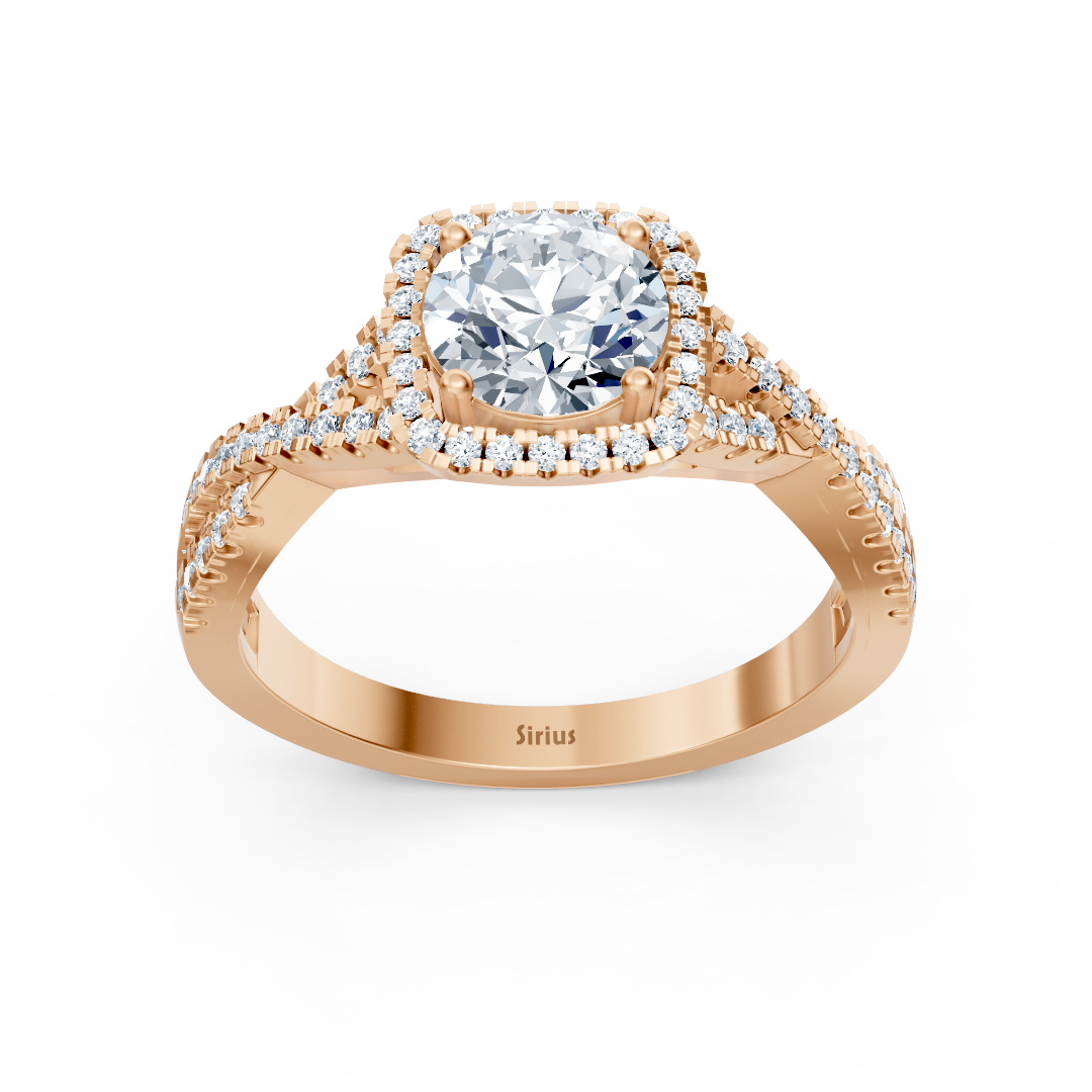 Birgie Passion Halo Diamant Verlobungsring Roségold