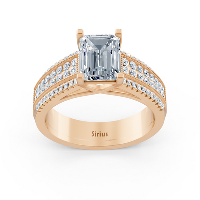 Roségold Oktagon Diamant Verlobungsring