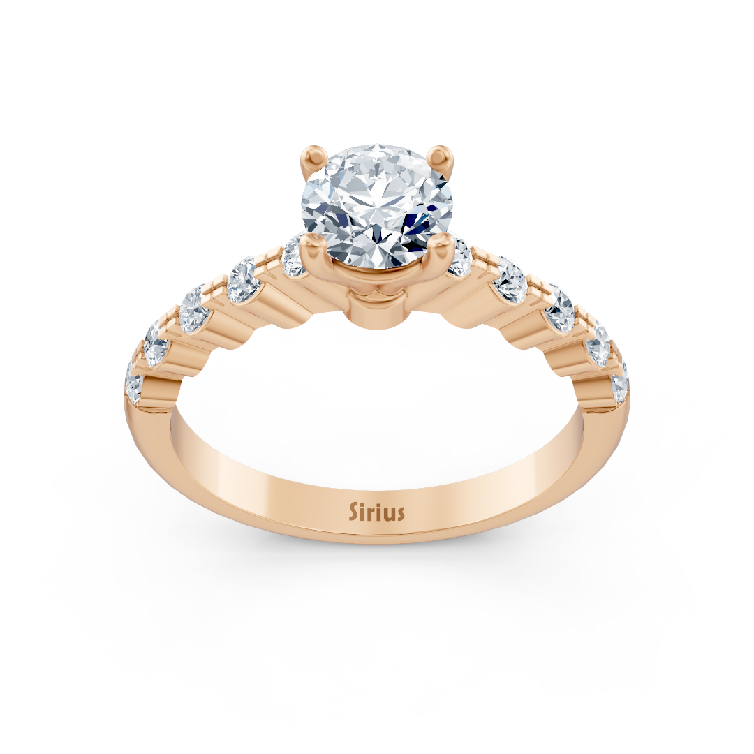 Klassischer Roségold Solitär Diamantring