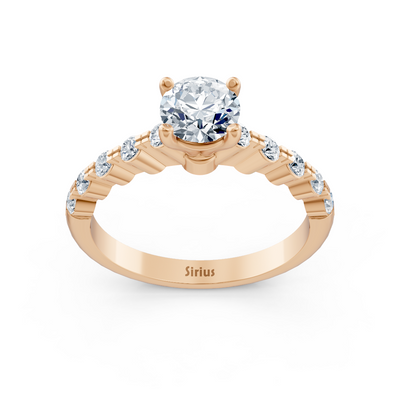 Klassischer Roségold Solitär Diamantring